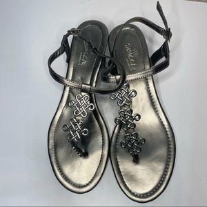 Gray Women’s Flat Sandals Size 10